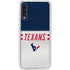 NFL Houston Texans White Striped Galaxy A50 Clear Case