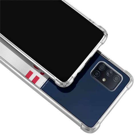 NFL Houston Texans White Striped Galaxy A51 5G Clear Case