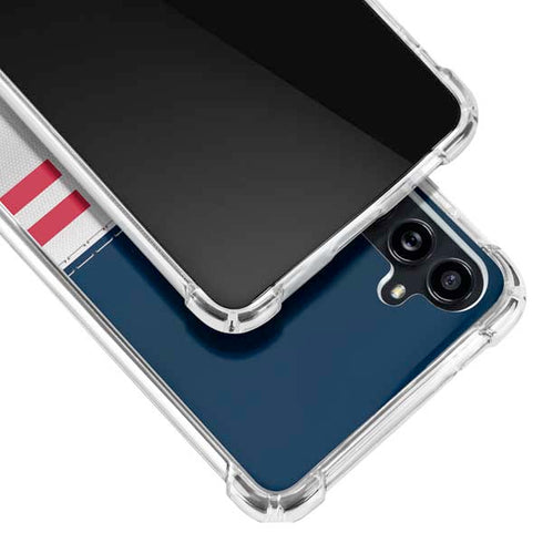 NFL Houston Texans White Striped Galaxy A54 5G Clear Case