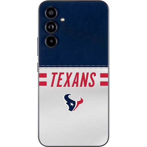 NFL Houston Texans White Striped Galaxy A54 5G Skin