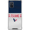 NFL Houston Texans White Striped Galaxy A71 5G Clear Case