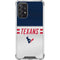 NFL Houston Texans White Striped Galaxy A72 5G Clear Case
