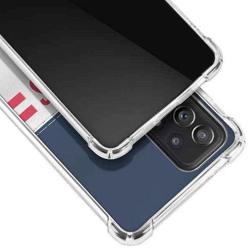 NFL Houston Texans White Striped Galaxy A72 5G Clear Case