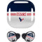 NFL Houston Texans White Striped Galaxy Buds Pro Skin