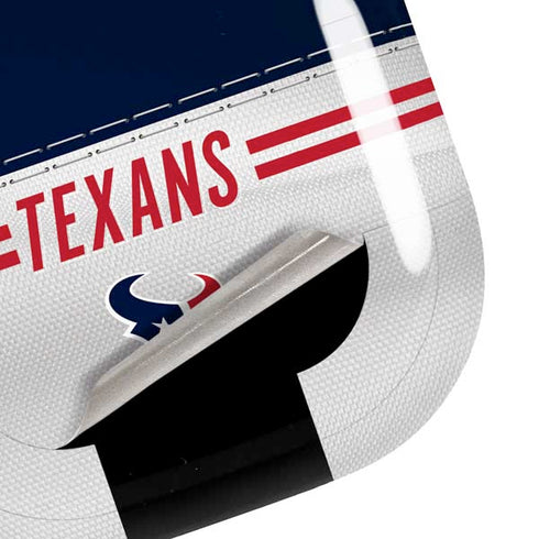 NFL Houston Texans White Striped Galaxy Buds Pro Skin
