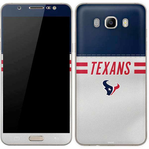 NFL Houston Texans White Striped Galaxy J7 Skin