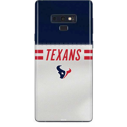 NFL Houston Texans White Striped Galaxy Note 9 Skin