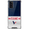 NFL Houston Texans White Striped Galaxy Note20 5G Clear Case