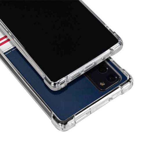NFL Houston Texans White Striped Galaxy Note20 5G Clear Case