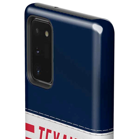 NFL Houston Texans White Striped Galaxy Note20 5G Pro Case
