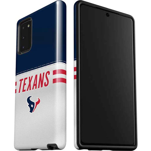 NFL Houston Texans White Striped Galaxy Note20 5G Pro Case
