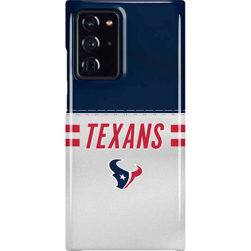 NFL Houston Texans White Striped Galaxy Note20 Ultra 5G Lite Case