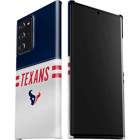 NFL Houston Texans White Striped Galaxy Note20 Ultra 5G Lite Case
