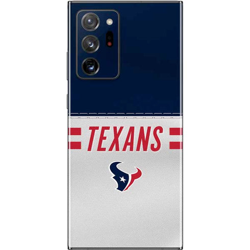 NFL Houston Texans White Striped Galaxy Note20 Ultra 5G Skin