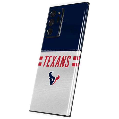 NFL Houston Texans White Striped Galaxy Note20 Ultra 5G Skin