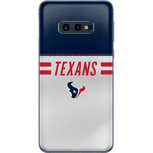 NFL Houston Texans White Striped Galaxy S10e Skin