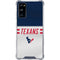NFL Houston Texans White Striped Galaxy S20 FE Clear Case