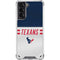 NFL Houston Texans White Striped Galaxy S21 5G Clear Case