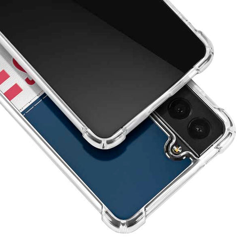 NFL Houston Texans White Striped Galaxy S21 5G Clear Case