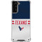 NFL Houston Texans White Striped Galaxy S21 Plus 5G Clear Case