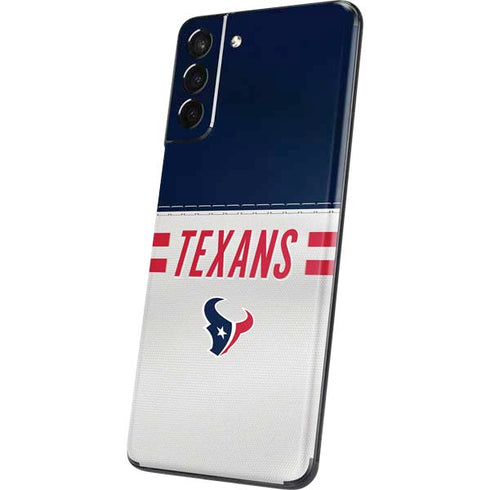 NFL Houston Texans White Striped Galaxy S21 Plus 5G Skin