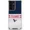 NFL Houston Texans White Striped Galaxy S21 Ultra 5G Clear Case