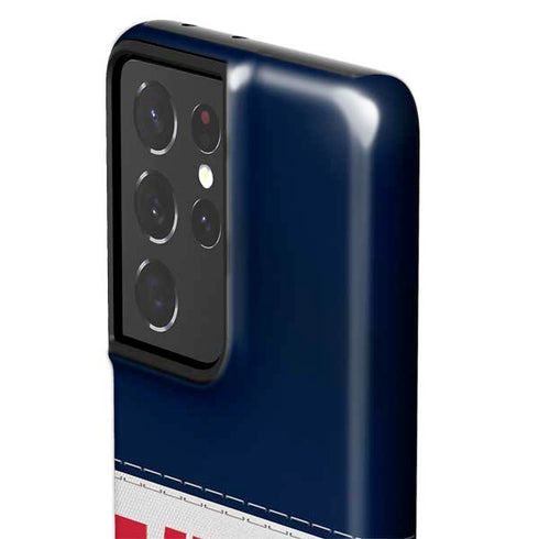 NFL Houston Texans White Striped Galaxy S21 Ultra 5G Pro Case