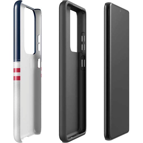 NFL Houston Texans White Striped Galaxy S21 Ultra 5G Pro Case