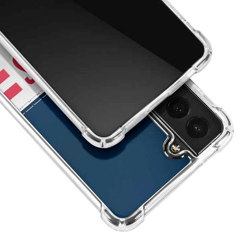 NFL Houston Texans White Striped Galaxy S22 Clear Case