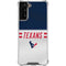 NFL Houston Texans White Striped Galaxy S22 Plus Clear Case
