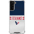 NFL Houston Texans White Striped Galaxy S22 Plus Clear Case