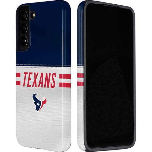 NFL Houston Texans White Striped Galaxy S22 Plus Pro Case