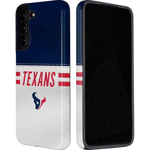 NFL Houston Texans White Striped Galaxy S22 Pro Case