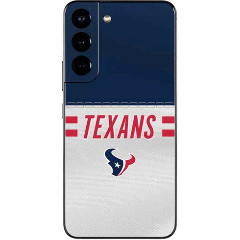 NFL Houston Texans White Striped Galaxy S22 Skin