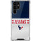 NFL Houston Texans White Striped Galaxy S22 Ultra Clear Case