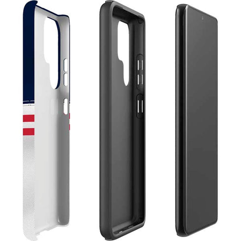NFL Houston Texans White Striped Galaxy S22 Ultra Pro Case