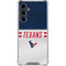NFL Houston Texans White Striped Galaxy S23 FE Clear Case