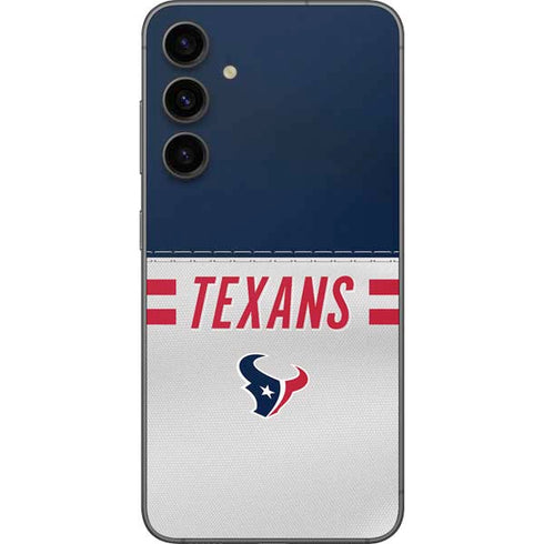 NFL Houston Texans White Striped Galaxy S23 FE Skin