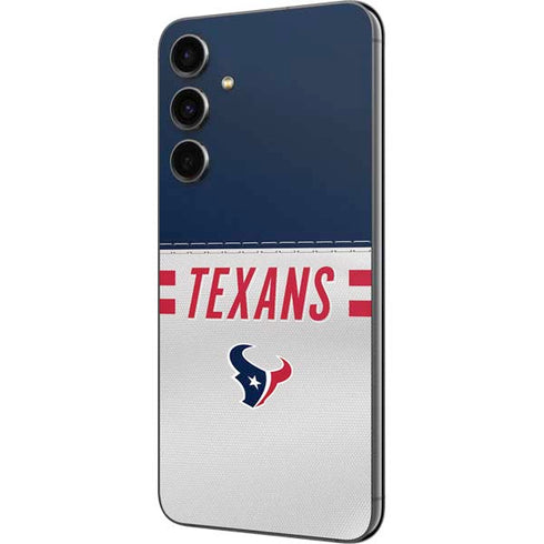 NFL Houston Texans White Striped Galaxy S23 FE Skin