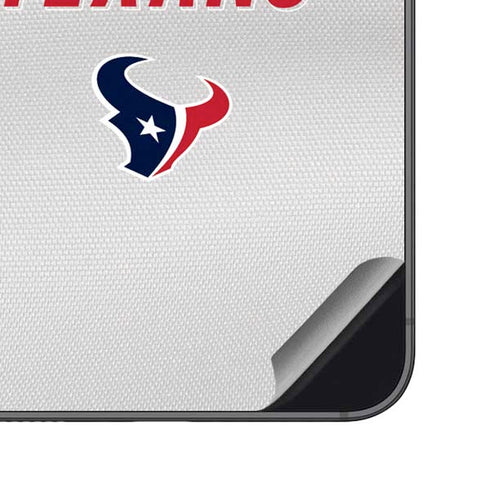 NFL Houston Texans White Striped Galaxy S23 FE Skin