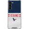NFL Houston Texans White Striped Galaxy S23 Plus Clear Case