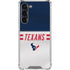 NFL Houston Texans White Striped Galaxy S23 Plus Clear Case