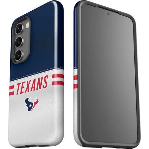 NFL Houston Texans White Striped Galaxy S23 Pro Case