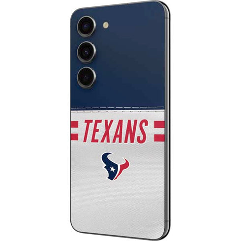 NFL Houston Texans White Striped Galaxy S23 Skin