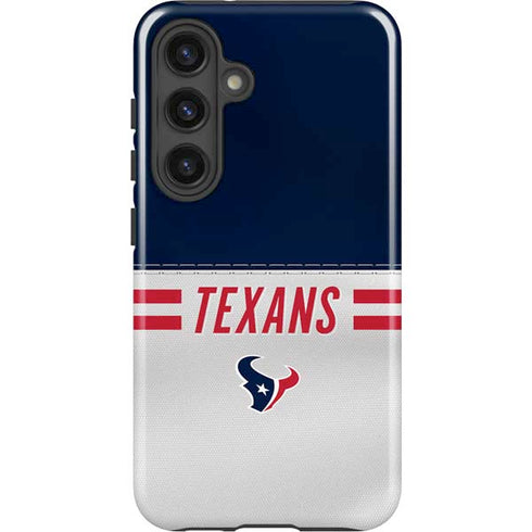 NFL Houston Texans White Striped Galaxy S24 Plus Impact Case
