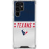 NFL Houston Texans White Striped Galaxy S24 Ultra Clear Case