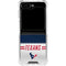 NFL Houston Texans White Striped Galaxy Z Flip5 5G Clear Case