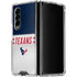 NFL Houston Texans White Striped Galaxy Z Fold4 5G Clear Case