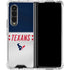 NFL Houston Texans White Striped Galaxy Z Fold4 5G Clear Case