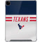 NFL Houston Texans White Striped iPad Pro 12.9in (2020) Clear Case
